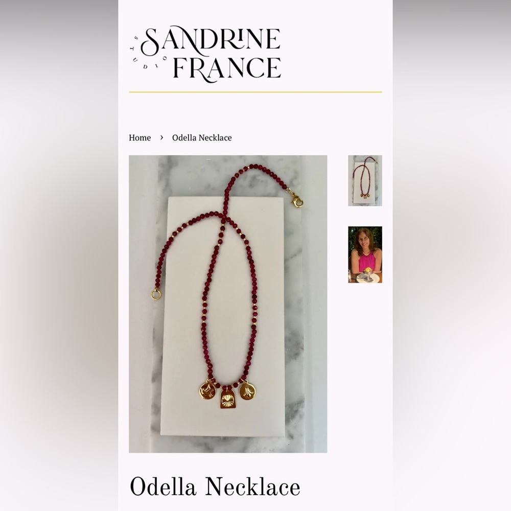 NEW Sandrine France Odella Beaded Necklace